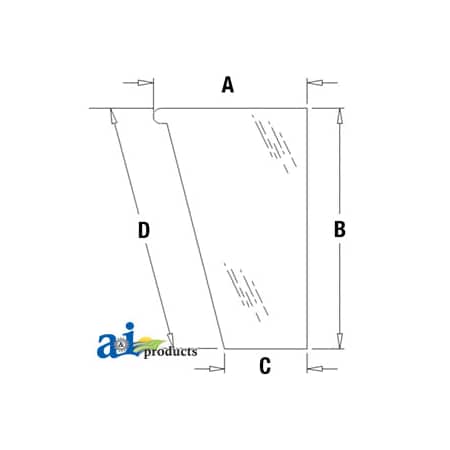 A & I Products Glass, Front, Lower (LH) 38" x24.25" x6.5" A-448608A1